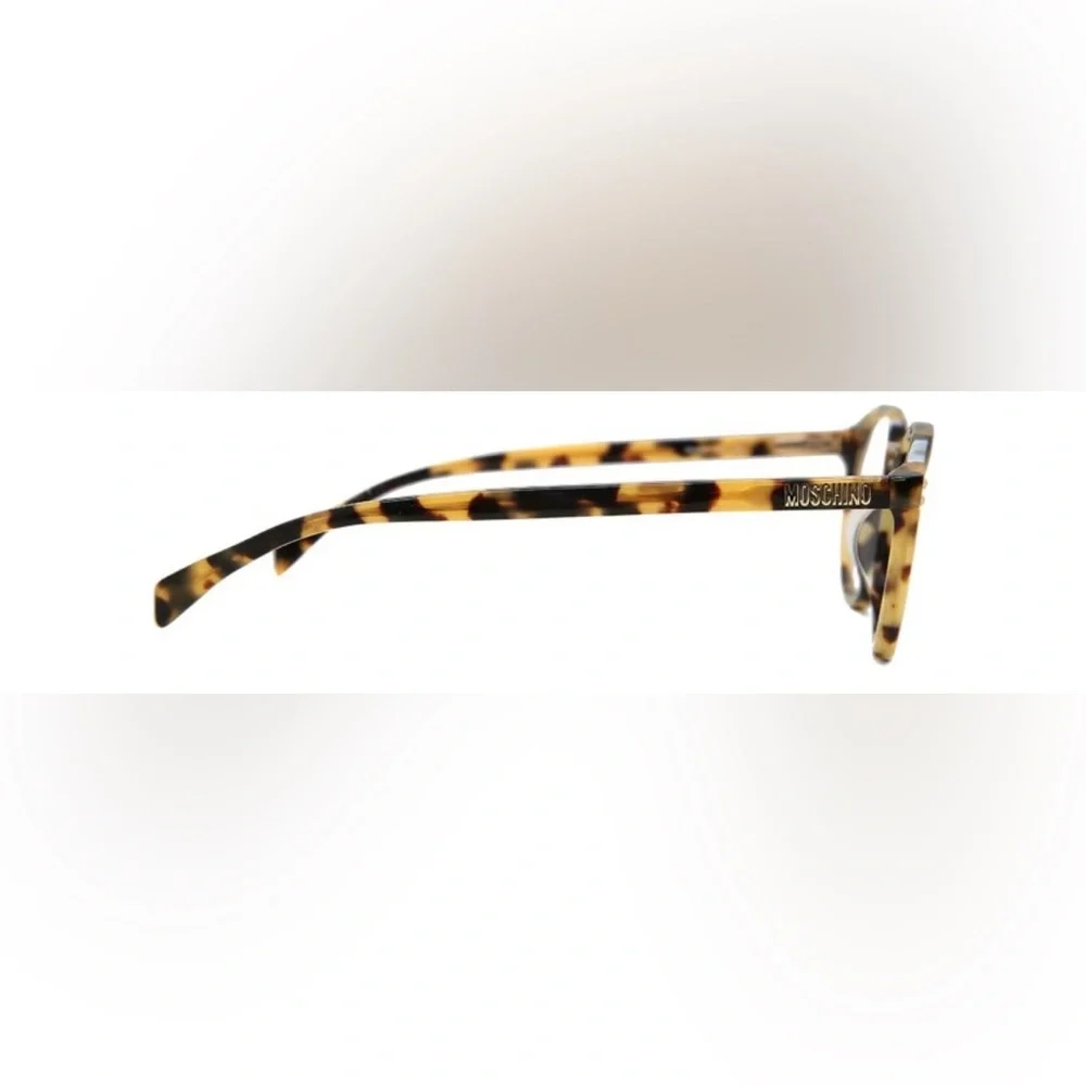 Moschino NWOT Preppy Collegiate 48-20-145 Round Brown Tortoise Eyeglass Frames